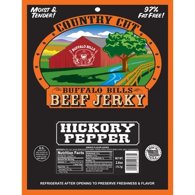 Buffalo Bills 2.6oz Hickory Pepper Country Cut Beef Jerky - Six 2.6oz Packs 3 Buffalo Bills 2.6oz Hickory Pepper Country Cut Beef Jerky - Six 2.6oz Packs