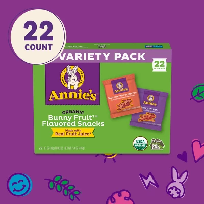 Annie's Organic Bunny Fruit Flavored Snacks - 15.4oz/22ct 7 Annie's Organic Bunny Fruit Flavored Snacks - 15.4oz/22ct - Image 5