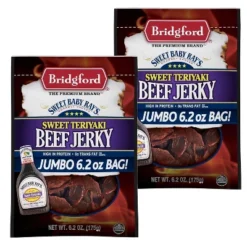 Bridgford Sweet Baby Ray’s Beef Jerky Sweet Teriyaki 6.2 Oz - High Protein Beef Jerky Teriyaki For On The Go Snacking And Busy Lifestyles -Grocery Sales GUEST ca031a39 7a36 4531 994c 909620350a6c