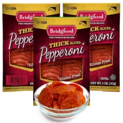 Bridgford Thick Sliced Pepperoni 5 Oz - Thick Pepperoni Slices For Pizza And Sandwiches With Zero Carb Ideal For Your Keto Diets -Grocery Sales GUEST cbfb49ee cec6 4218 a301 8dddc7d6ed17