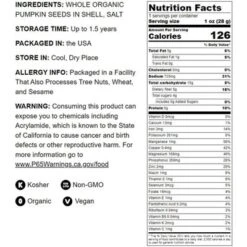 Organic Dry Roasted Pumpkin Seeds In Shell With Himalayan Salt - By Food To Live -Grocery Sales GUEST cfc3ea75 9aab 4c77 acf2 3bb926dc1e1e