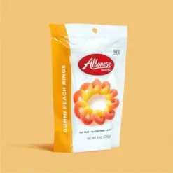 Albanese Worlds Best Candy Gummi Peach Rings - 8oz -Grocery Sales GUEST d06e1a04 66e4 40a1 a7f5 c7124aa01089