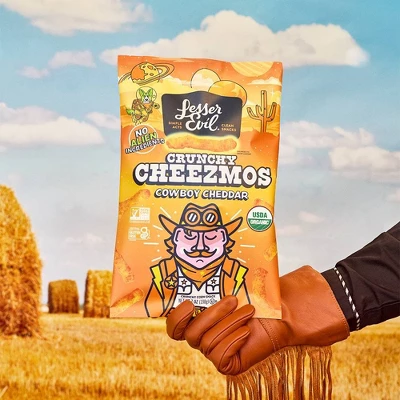 LesserEvil Cheezmos Cowboy Cheddar Chips - 7oz 4 LesserEvil Cheezmos Cowboy Cheddar Chips - 7oz - Image 2