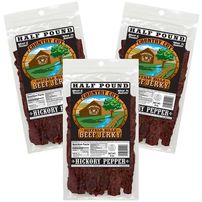 Buffalo Bills 8oz Hickory Pepper Country Cut Beef Jerky - Three 8oz Packs 6 Buffalo Bills 8oz Hickory Pepper Country Cut Beef Jerky - Three 8oz Packs - Image 4