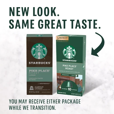 Starbucks By Nespresso Original Line Pods Medium Roast Coffee Pike Place Roast - 10ct 4 Starbucks By Nespresso Original Line Pods Medium Roast Coffee Pike Place Roast - 10ct - Image 2