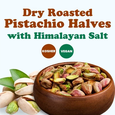 Dry Roasted Pistachio Halves With Himalayan Salt - By Food To Live 4 Dry Roasted Pistachio Halves With Himalayan Salt - By Food To Live - Image 2