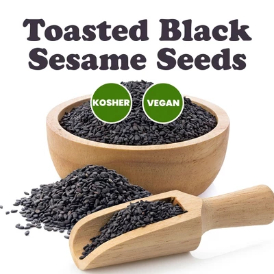 Dry Roasted Black Sesame Seeds - By Food To Live 4 Dry Roasted Black Sesame Seeds - By Food To Live - Image 2