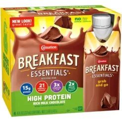 Carnation Breakfast Essentials High Protein Ready To Drink Rich Milk Chocolate - 6ct / 1.5QT