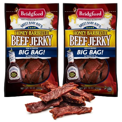 Bridgford Sweet Baby Ray’s Beef Jerky Honey BBQ 10 Oz - Ready To Eat High Protein Jerky For Midday Energy Boost Or A Post Workout Snack 10 Bridgford Sweet Baby Ray’s Beef Jerky Honey BBQ 10 Oz - Ready To Eat High Protein Jerky For Midday Energy Boost Or A Post Workout Snack - Image 8