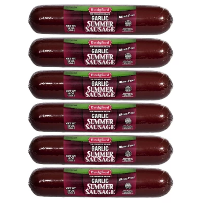 Bridgford Garlic Summer Sausage 16 Oz - Gluten-Free High Protein Garlic Infused Ready-to-Eat Summer Sausage For No-Carb Keto Diets 13 Bridgford Garlic Summer Sausage 16 Oz - Gluten-Free High Protein Garlic Infused Ready-to-Eat Summer Sausage For No-Carb Keto Diets - Image 11
