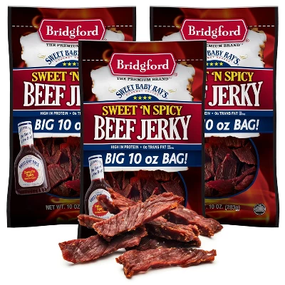 Bridgford Sweet Baby Ray’s Beef Jerky Sweet N Spicy 10 Oz - Ready-to-Eat High Protein Sweetened Spicy Beef Jerky For On-the-Go Snacking 11 Bridgford Sweet Baby Ray’s Beef Jerky Sweet N Spicy 10 Oz - Ready-to-Eat High Protein Sweetened Spicy Beef Jerky For On-the-Go Snacking - Image 9