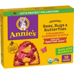 Annie's Organic Bees, Bugs & Butterflies Strawberry, Raspberry & Apple Fruit Snacks - 7oz/10ct -Grocery Sales GUEST eb80035a 4b7e 4ac9 b81c 5b42b1e0ee19