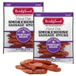 Bridgford Smokehouse Sausage Sticks Teriyaki 5 Oz - Gluten Free High Protein Smoked Sausage Sticks For A Variety Of Dietary Preferences -Grocery Sales GUEST ef4aab30 ac10 47cc 835f 7a0e2d670dc7