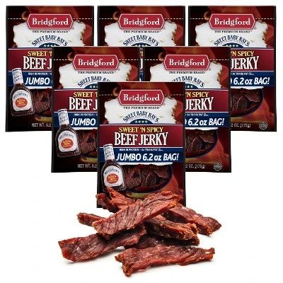 Bridgford Sweet Baby Ray’s Beef Jerky Sweet N Spicy 6.2 Oz - Ready-to-Eat High Protein Sweetened Spicy Beef Jerky For On-the-Go Snacking 13 Bridgford Sweet Baby Ray’s Beef Jerky Sweet N Spicy 6.2 Oz - Ready-to-Eat High Protein Sweetened Spicy Beef Jerky For On-the-Go Snacking - Image 11