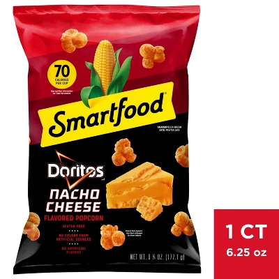 Smartfood Doritos Nacho Cheese Flavored Popcorn - 6.25oz 5 Smartfood Doritos Nacho Cheese Flavored Popcorn - 6.25oz - Image 3