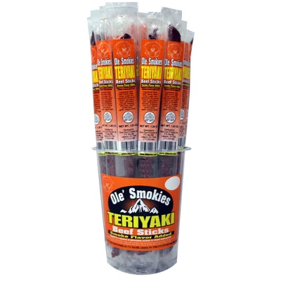 Buffalo Bills 15-ct Teriyaki Ole Smokies (Beef Sticks) - Two 15-ct Tubs 3 Buffalo Bills 15-ct Teriyaki Ole Smokies (Beef Sticks) - Two 15-ct Tubs