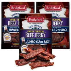 Bridgford Sweet Baby Ray’s Beef Jerky Sweet Teriyaki 6.2 Oz - High Protein Beef Jerky Teriyaki For On The Go Snacking And Busy Lifestyles -Grocery Sales GUEST fa635acd c141 4623 b592 e025ae27cc66