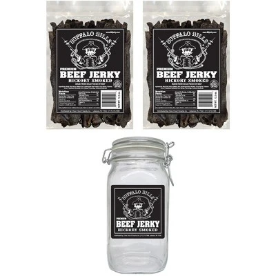Buffalo Bills Hickory Smoked Beef Jerky 2 Bag Starter Kit (2 Bags And 1 Jar) 3 Buffalo Bills Hickory Smoked Beef Jerky 2 Bag Starter Kit (2 Bags And 1 Jar)